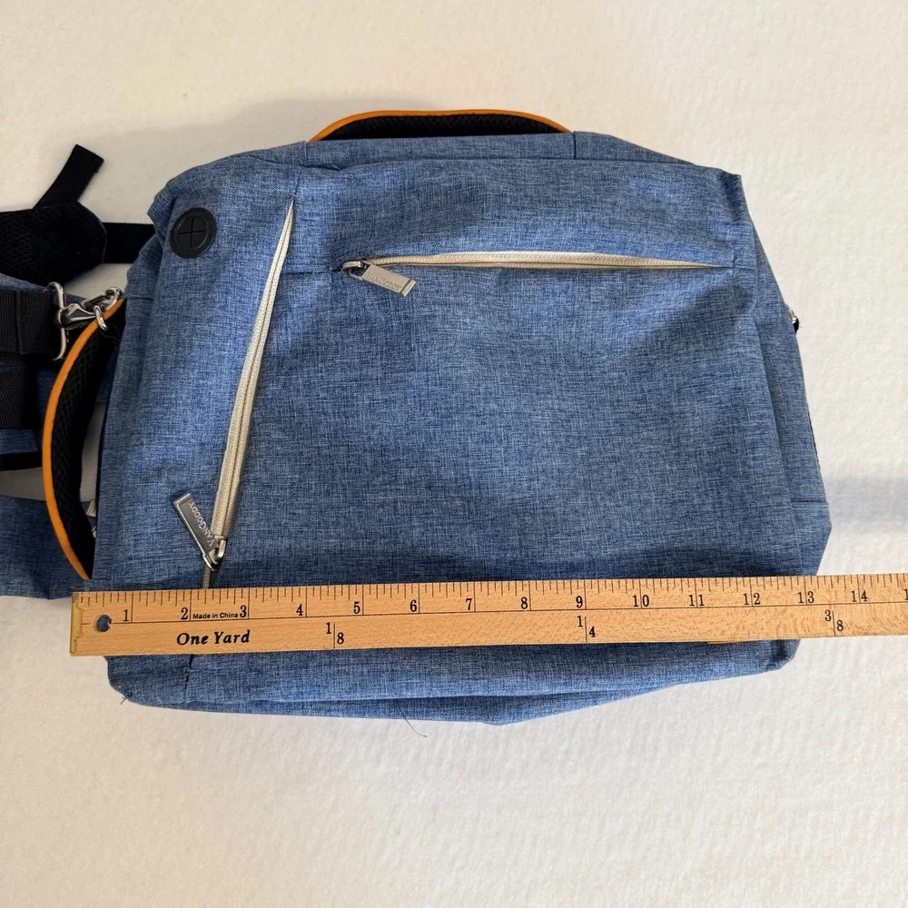 VanGoddy Backpack Unisex OS Blue Messenger Laptop Bag Convertible Travel Hybrid